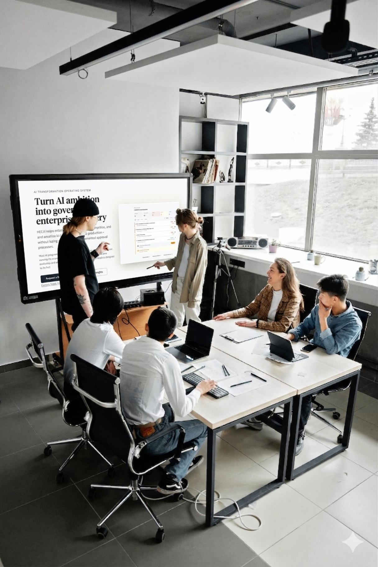 Insaights advisory team working with a client on AI transformation strategy